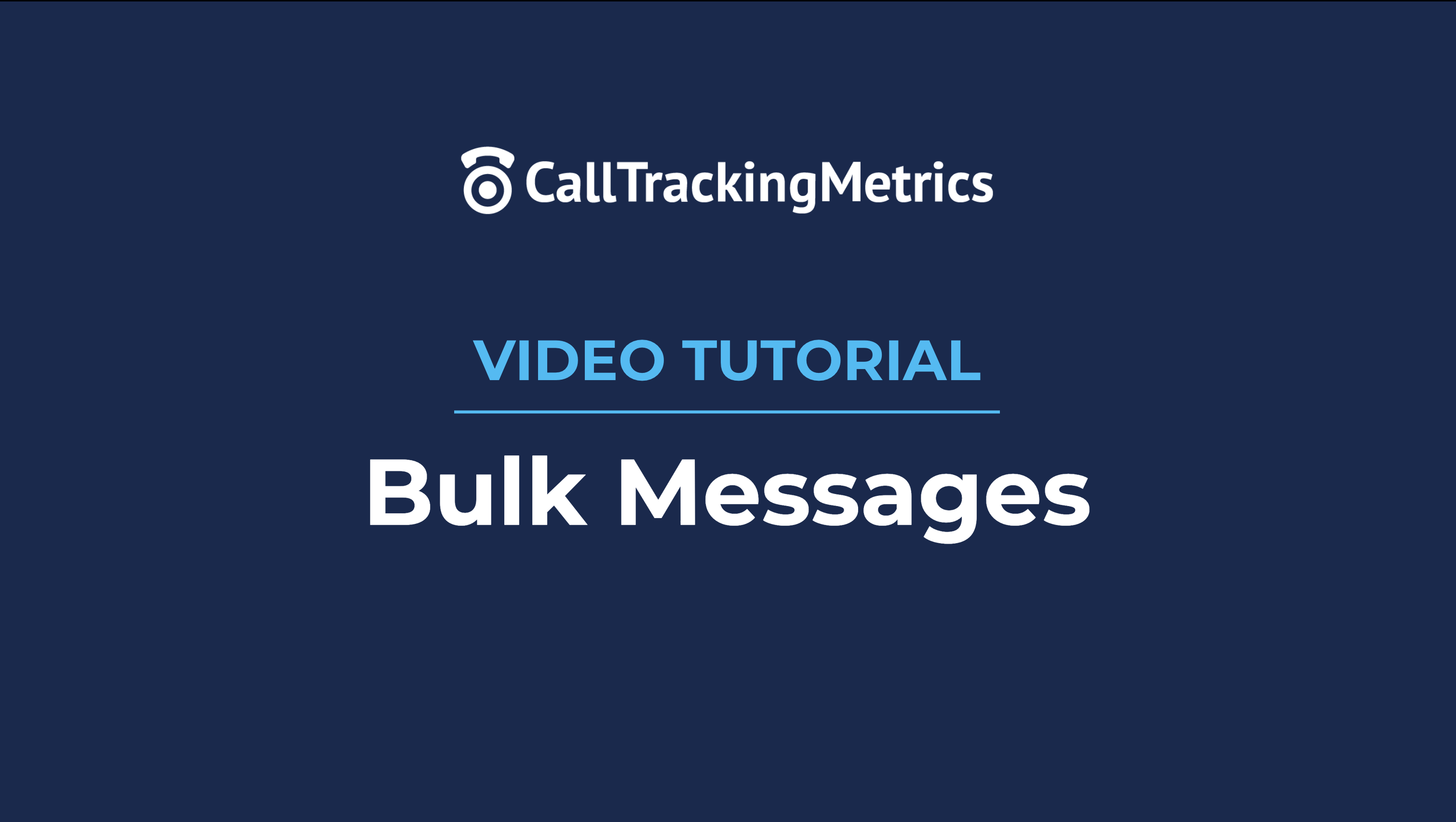 Bulk Messages Overview CTM Training Center