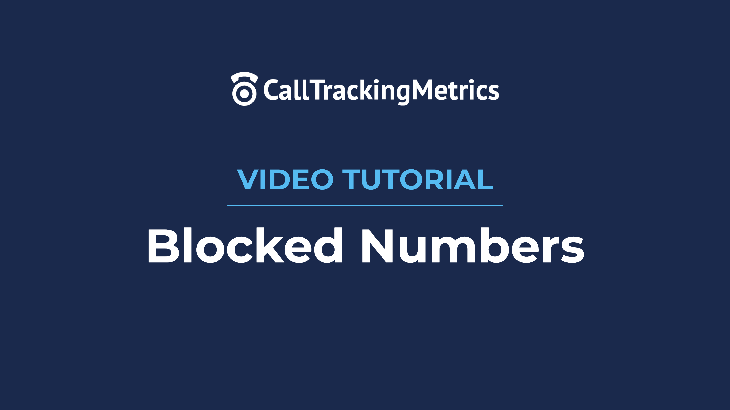 Blocked Numbers | CTM Training Center