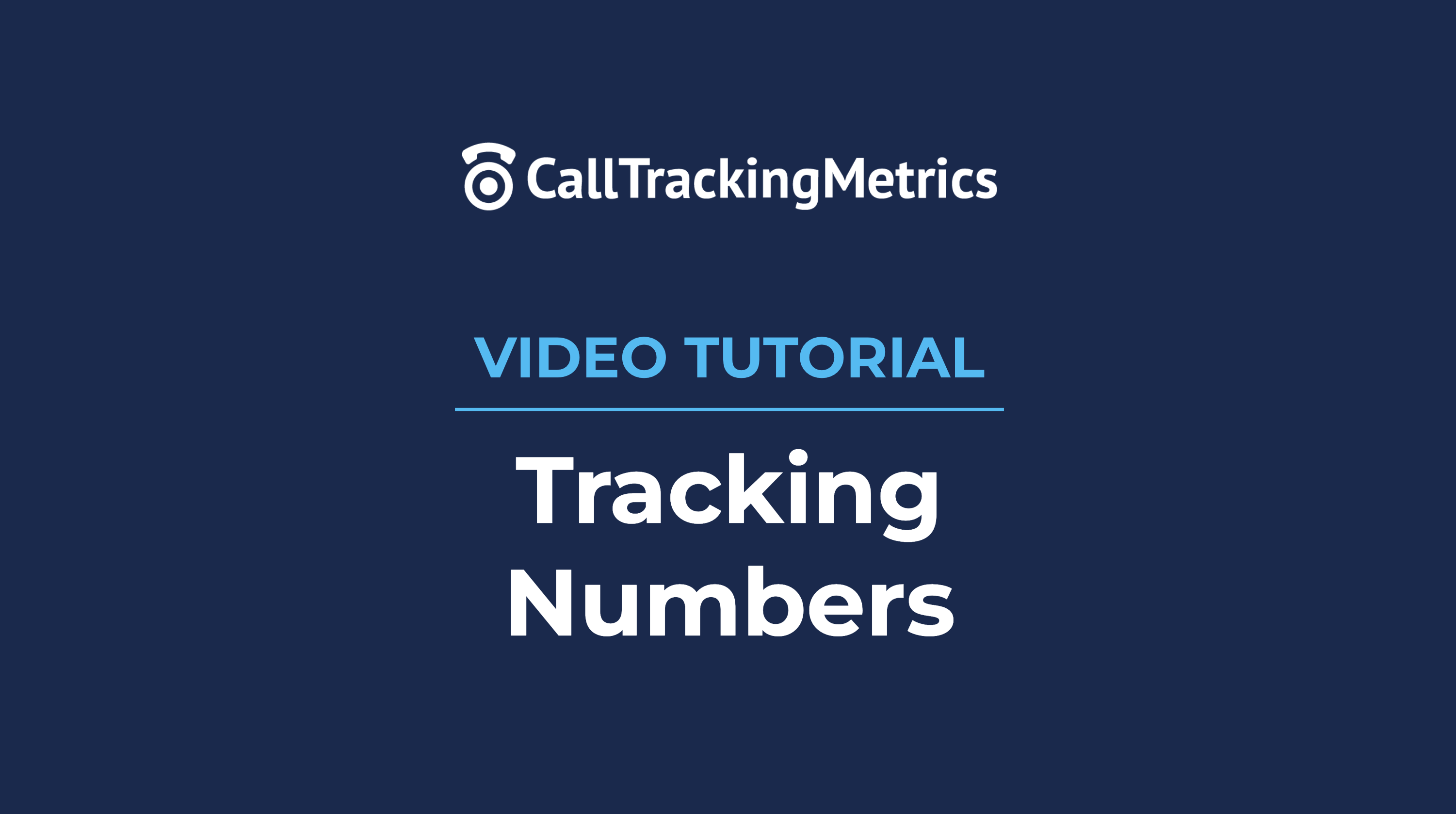 Tracking numbers ctm training center
