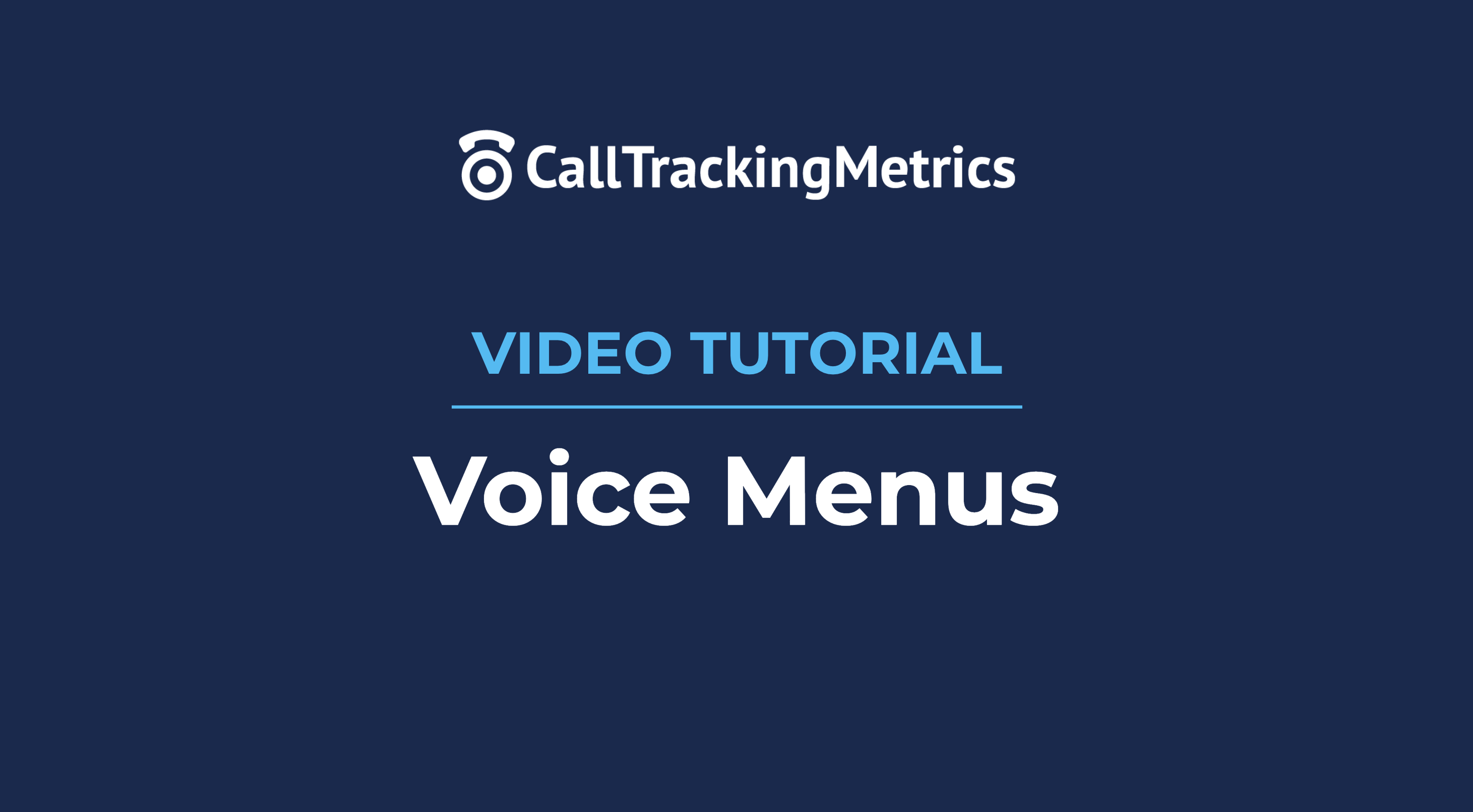 Voice Menus | CTM Training Center